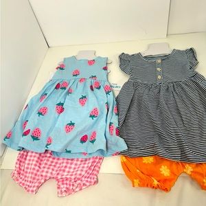 4pc 12 month dress and romper bundle , NWT *k8